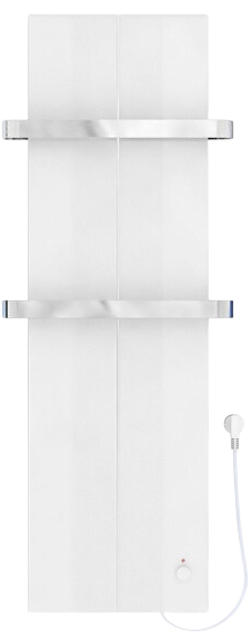 Radijator FINESA 404x1000 - beli MONO - hrom prečka